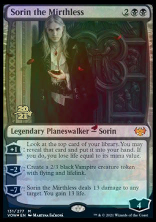 Sorin the Mirthless [Innistrad: Crimson Vow Prerelease Promos] | Anubis Games and Hobby