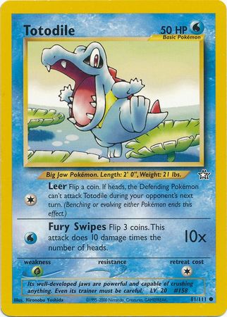 Totodile (81/111) [Neo Genesis Unlimited] | Anubis Games and Hobby