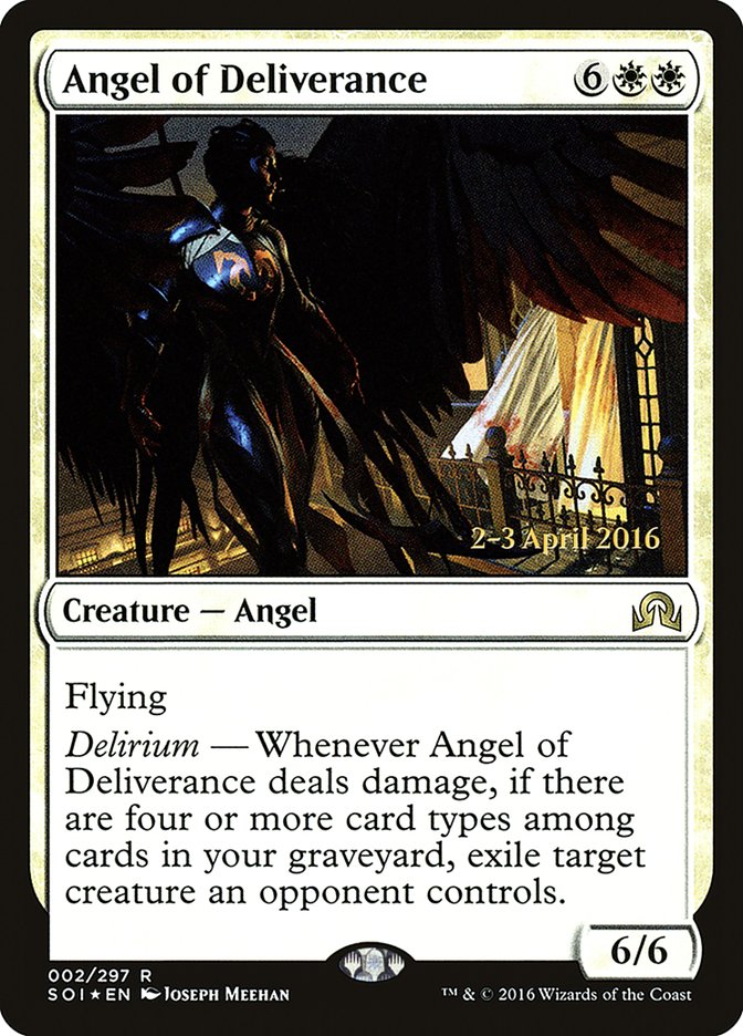 Angel of Deliverance [Shadows over Innistrad Prerelease Promos] | Anubis Games and Hobby