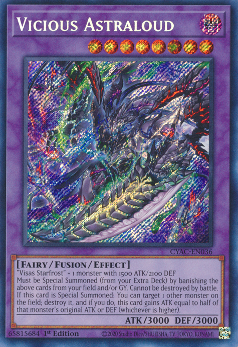 Vicious Astraloud [CYAC-EN036] Secret Rare | Anubis Games and Hobby