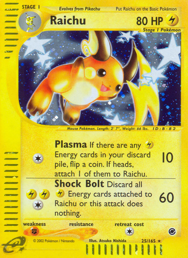 Raichu (25/165) [Expedition: Base Set] | Anubis Games and Hobby