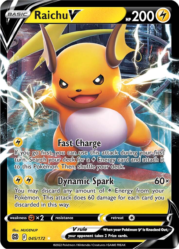 Raichu V (045/172) [Sword & Shield: Brilliant Stars] | Anubis Games and Hobby