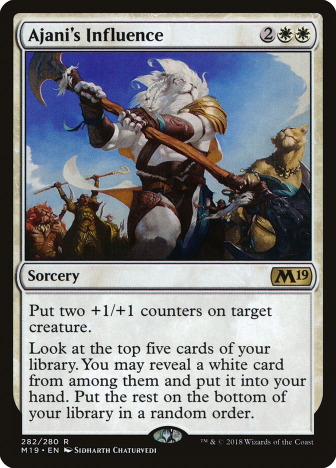 Ajani's Influence [Core Set 2019] | Anubis Games and Hobby