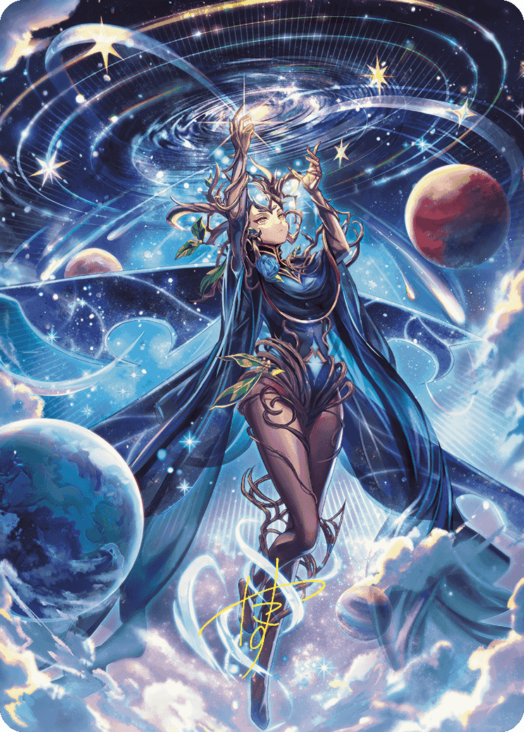 Omniscience Anime Art Card (Gold-Stamped Signature) [Wilds of Eldraine Art Series] | Anubis Games and Hobby