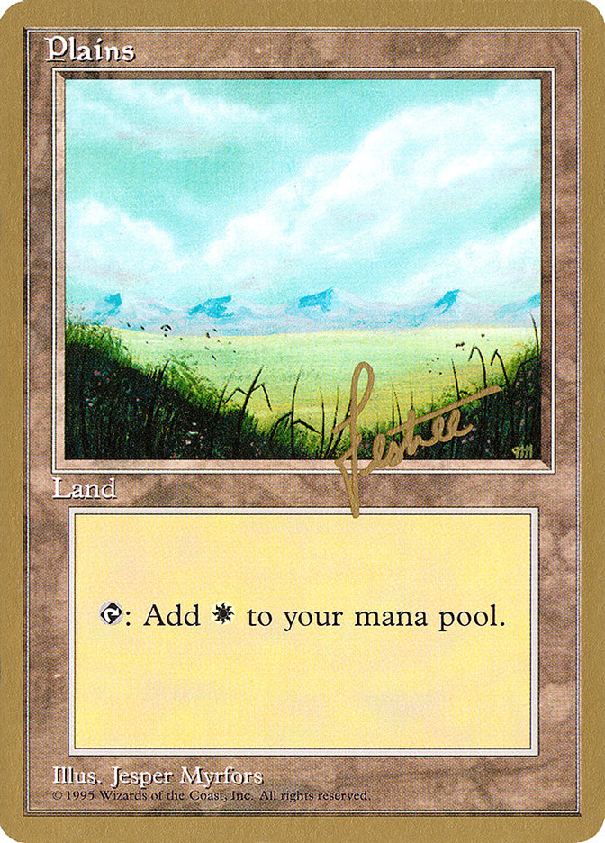Plains (bl366) (Bertrand Lestree) [Pro Tour Collector Set] | Anubis Games and Hobby