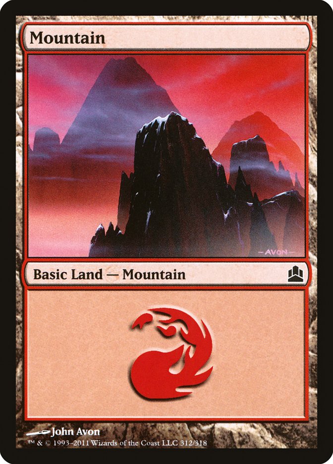 Mountain (312) [Commander 2011] | Anubis Games and Hobby