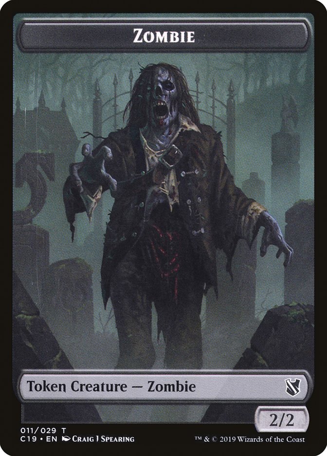 Zombie Token (011/029) [Commander 2019 Tokens] | Anubis Games and Hobby