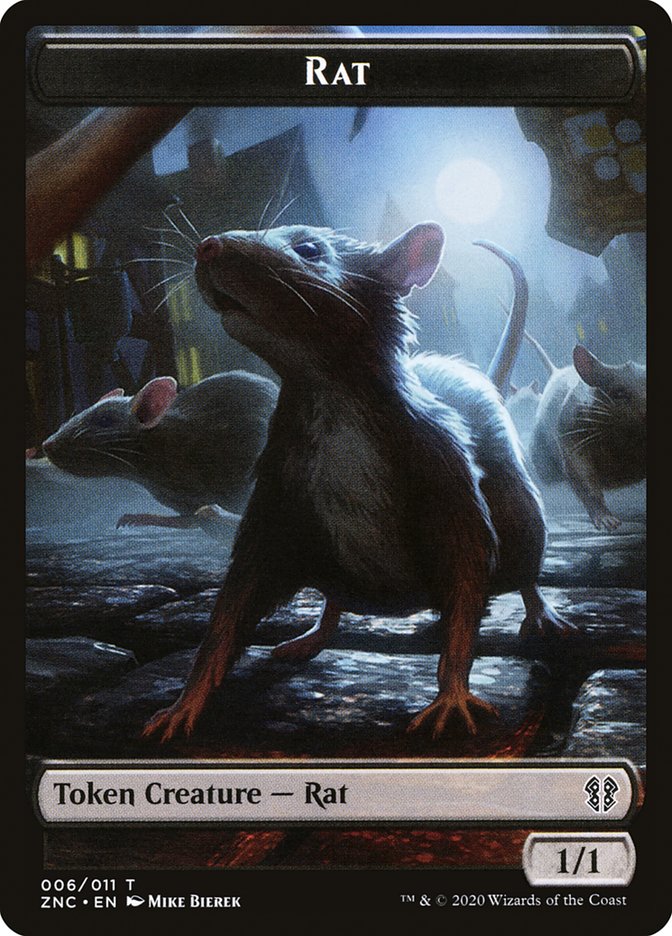 Faerie Rogue // Rat Double-Sided Token [Zendikar Rising Commander Tokens] | Anubis Games and Hobby