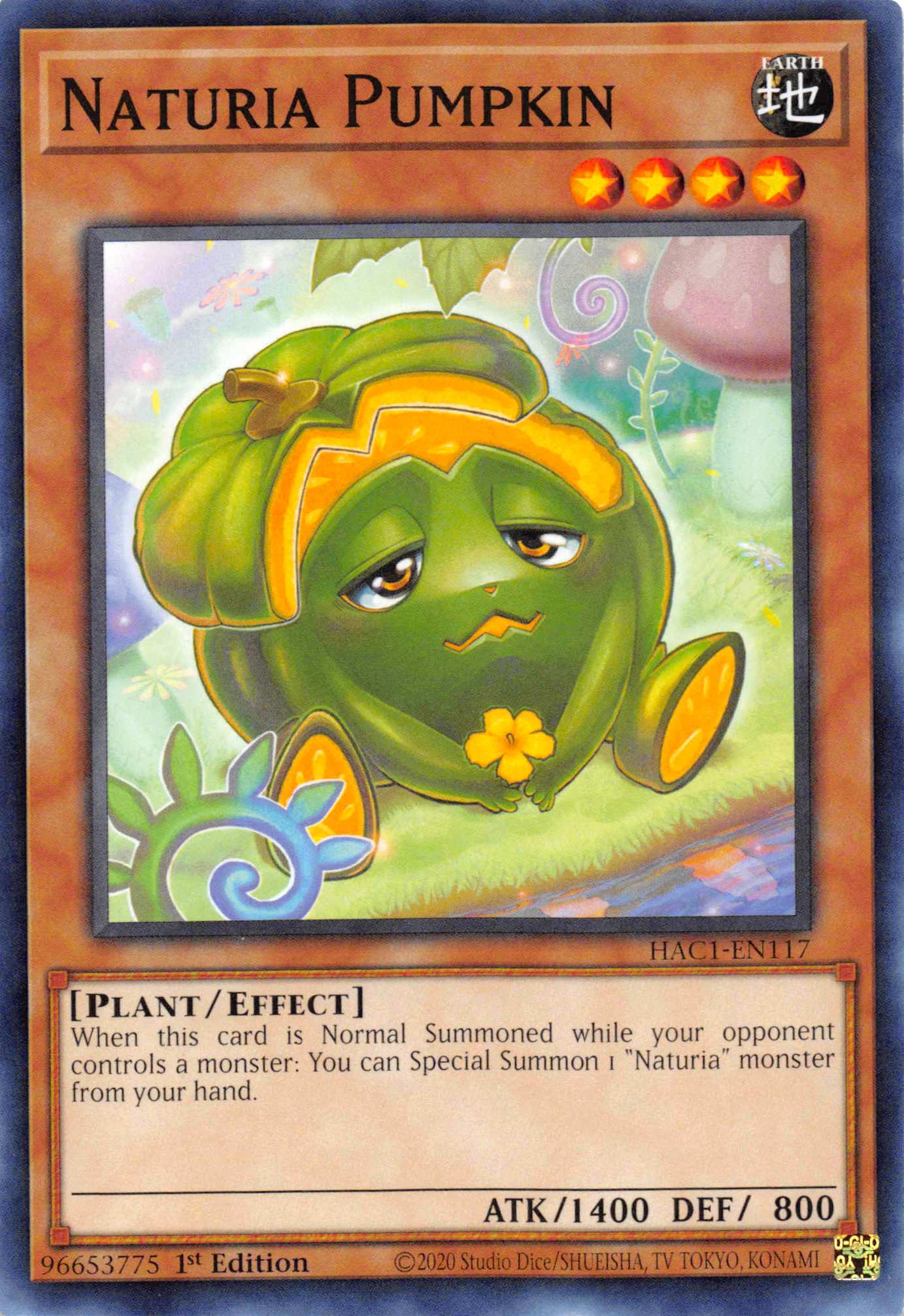 Naturia Pumpkin [HAC1-EN117] Common | Anubis Games and Hobby