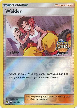 Welder (189a/214) (Regional Championship Promo Staff) [Sun & Moon: Unbroken Bonds] | Anubis Games and Hobby