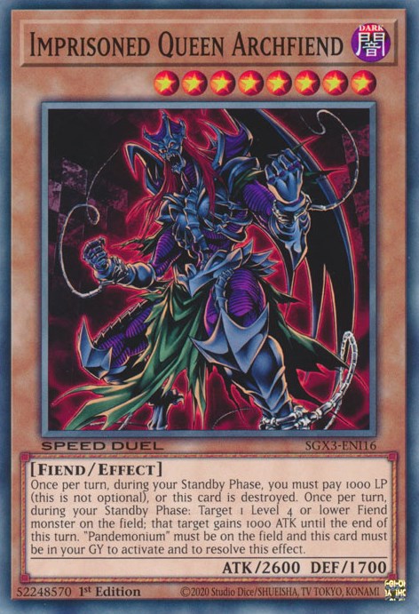 Imprisoned Queen Archfiend [SGX3-ENI16] Common | Anubis Games and Hobby