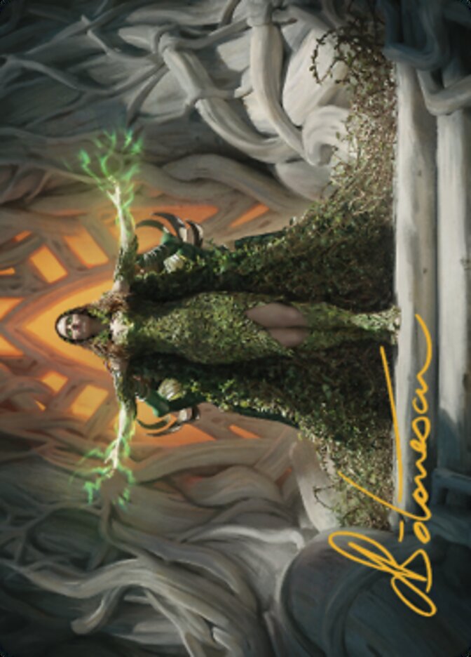 Titania, Voice of Gaea Art Card (Gold-Stamped Signature) [The Brothers' War Art Series] | Anubis Games and Hobby