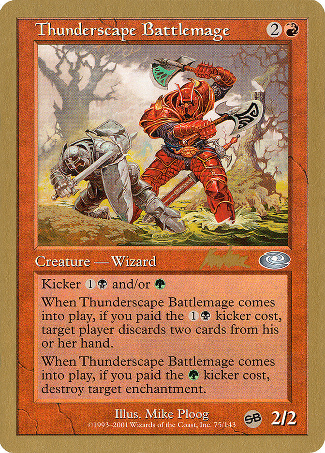 Thunderscape Battlemage (Brian Kibler) (SB) [World Championship Decks 2002] | Anubis Games and Hobby