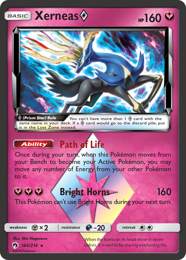 Xerneas (144/214) (Prism Star) [Sun & Moon: Lost Thunder] | Anubis Games and Hobby