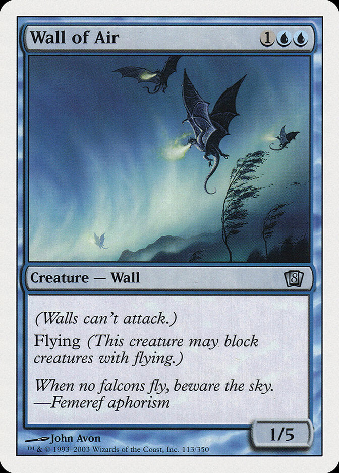 Wall of Air [Eighth Edition] | Anubis Games and Hobby