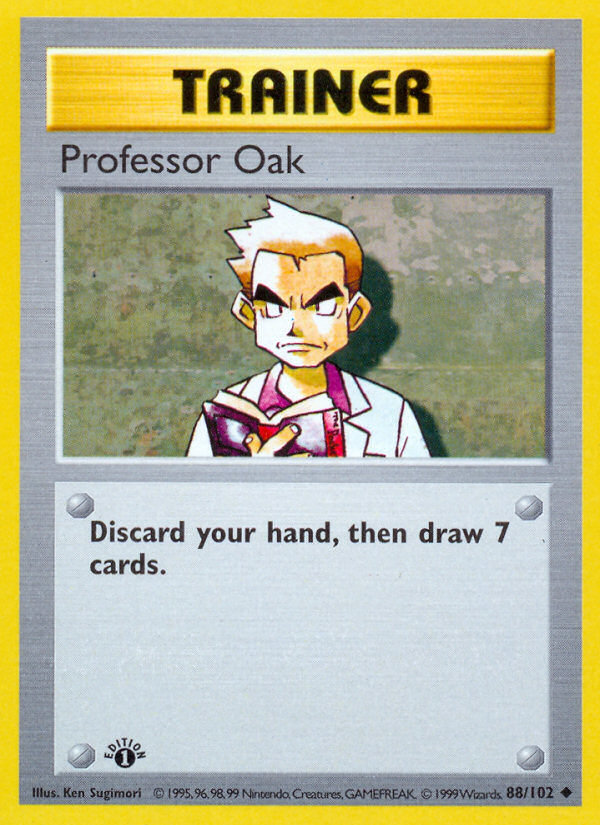 Professor Oak (88/102) (Shadowless) [Base Set 1st Edition] | Anubis Games and Hobby