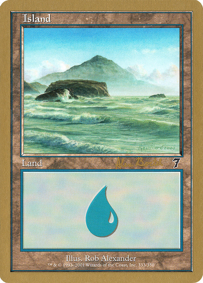 Island (ab333) (Alex Borteh) [World Championship Decks 2001] | Anubis Games and Hobby