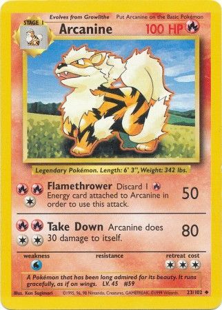 Arcanine (23/102) [Base Set Unlimited] | Anubis Games and Hobby