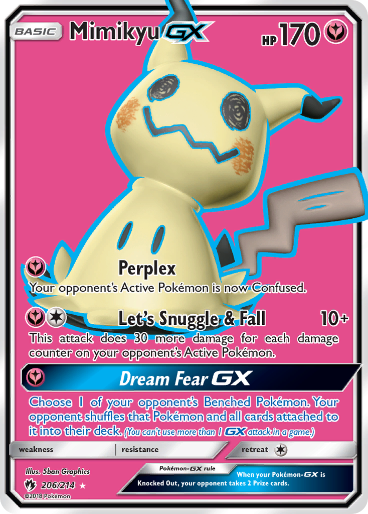 Mimikyu GX (206/214) [Sun & Moon: Lost Thunder] | Anubis Games and Hobby