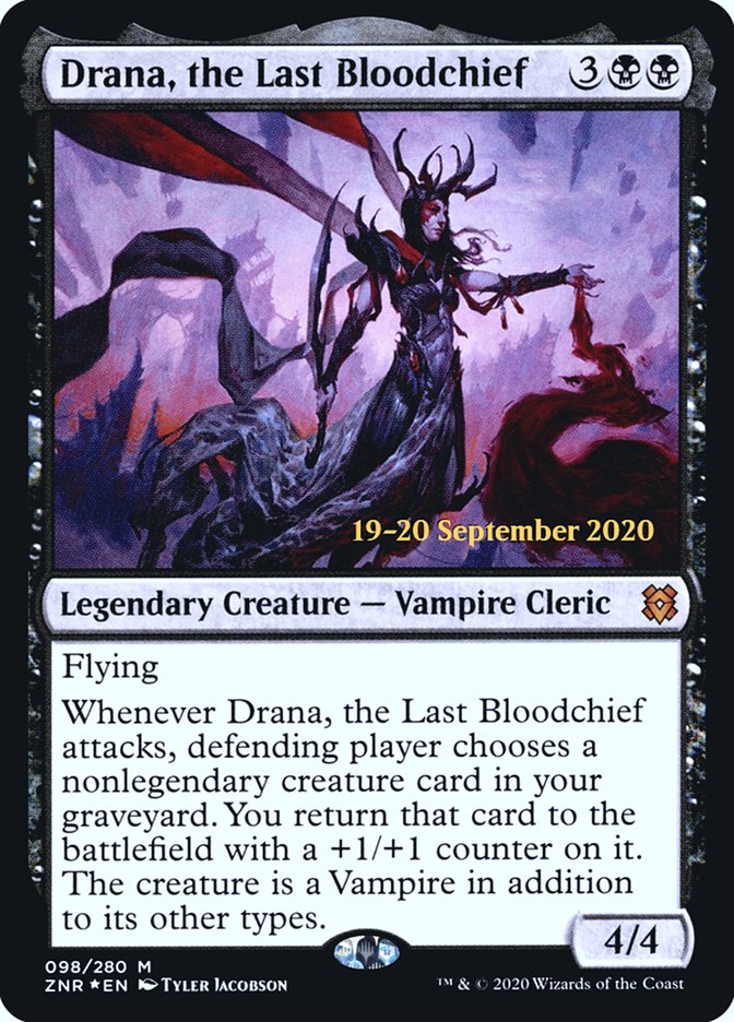 Drana, the Last Bloodchief [Zendikar Rising Prerelease Promos] | Anubis Games and Hobby