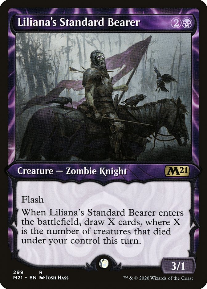 Liliana's Standard Bearer (Showcase) [Core Set 2021] | Anubis Games and Hobby