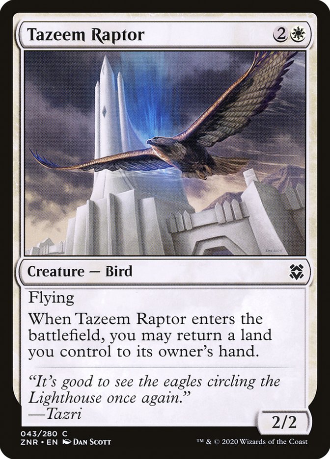 Tazeem Raptor [Zendikar Rising] | Anubis Games and Hobby