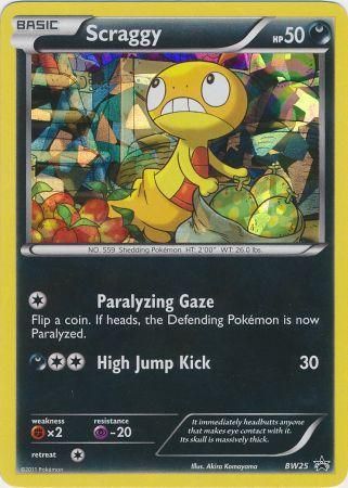 Scraggy (BW25) (Cracked Ice Holo) [Black & White: Black Star Promos] | Anubis Games and Hobby