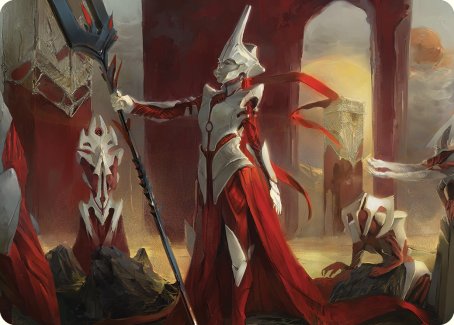 Porcelain Zealot Art Card [Phyrexia: All Will Be One Art Series] | Anubis Games and Hobby