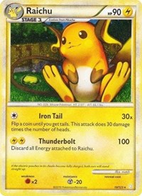 Raichu (10/123) (Cracked Ice Holo) [HeartGold & SoulSilver: Base Set] | Anubis Games and Hobby