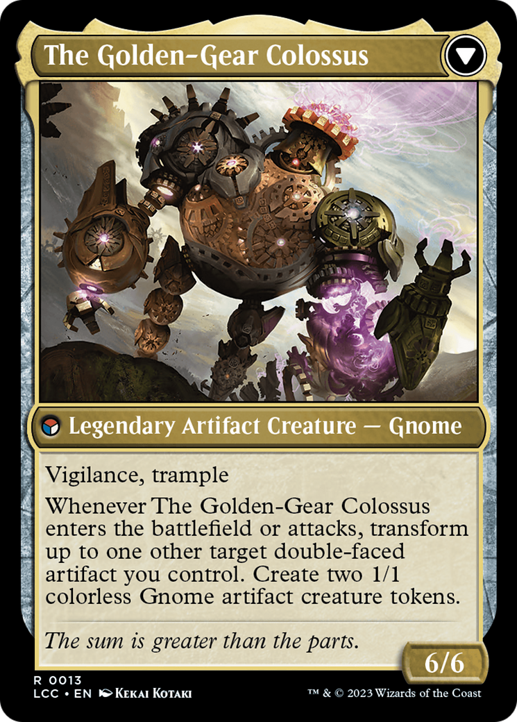 Tetzin, Gnome Champion // The Golden-Gear Colossus [The Lost Caverns of Ixalan Commander] | Anubis Games and Hobby