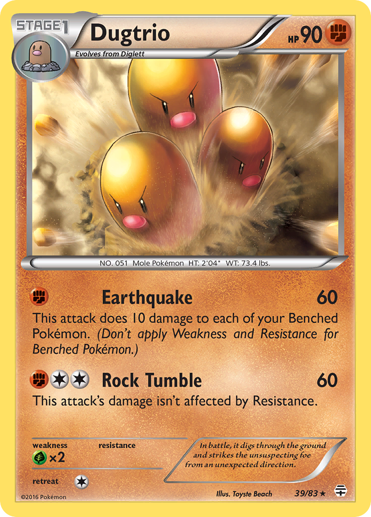 Dugtrio (39/83) [XY: Generations] | Anubis Games and Hobby