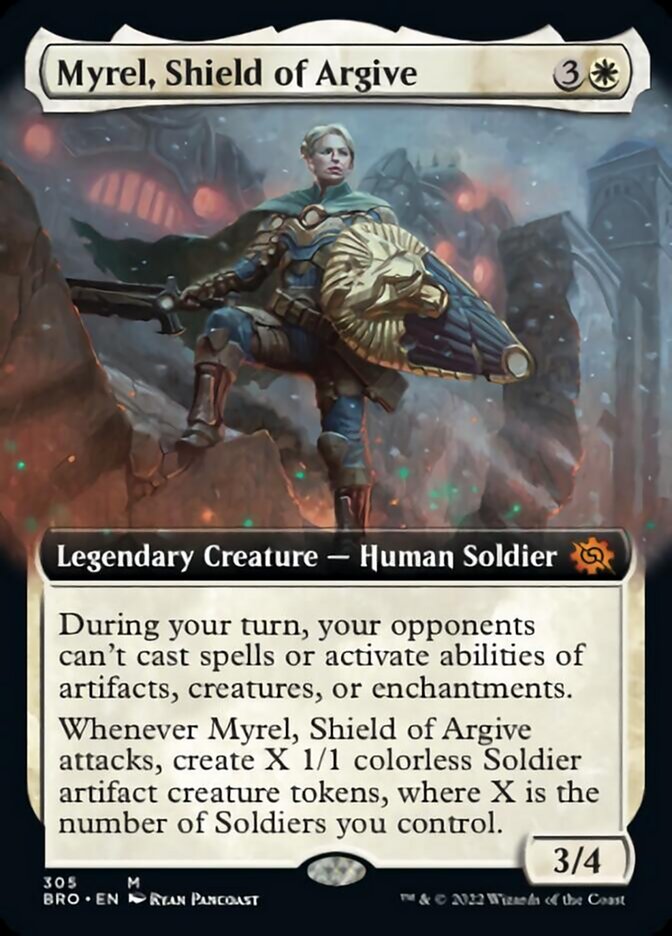 Myrel, Shield of Argive (Extended Art) [The Brothers' War] | Anubis Games and Hobby