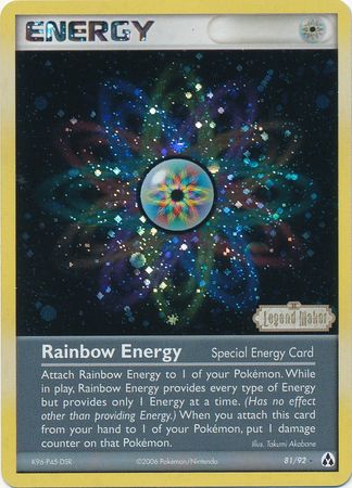 Rainbow Energy (81/92) (Stamped) [EX: Legend Maker] | Anubis Games and Hobby