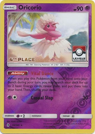 Oricorio (55/145) (League Promo 4th Place) [Sun & Moon: Guardians Rising] | Anubis Games and Hobby