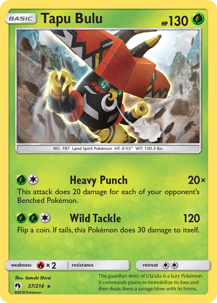 Tapu Bulu (37/214) [Sun & Moon: Lost Thunder] | Anubis Games and Hobby