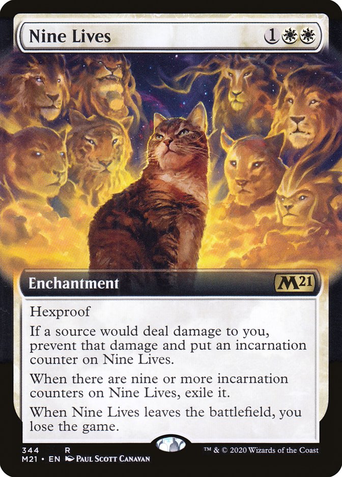 Nine Lives (Extended Art) [Core Set 2021] | Anubis Games and Hobby