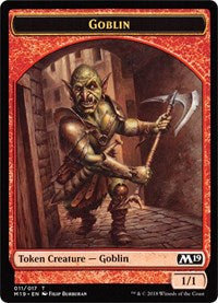 Goblin // Thopter Double-Sided Token (Game Night) [Core Set 2019 Tokens] | Anubis Games and Hobby