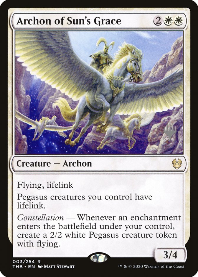Archon of Sun's Grace (Promo Pack) [Theros Beyond Death Promos] | Anubis Games and Hobby