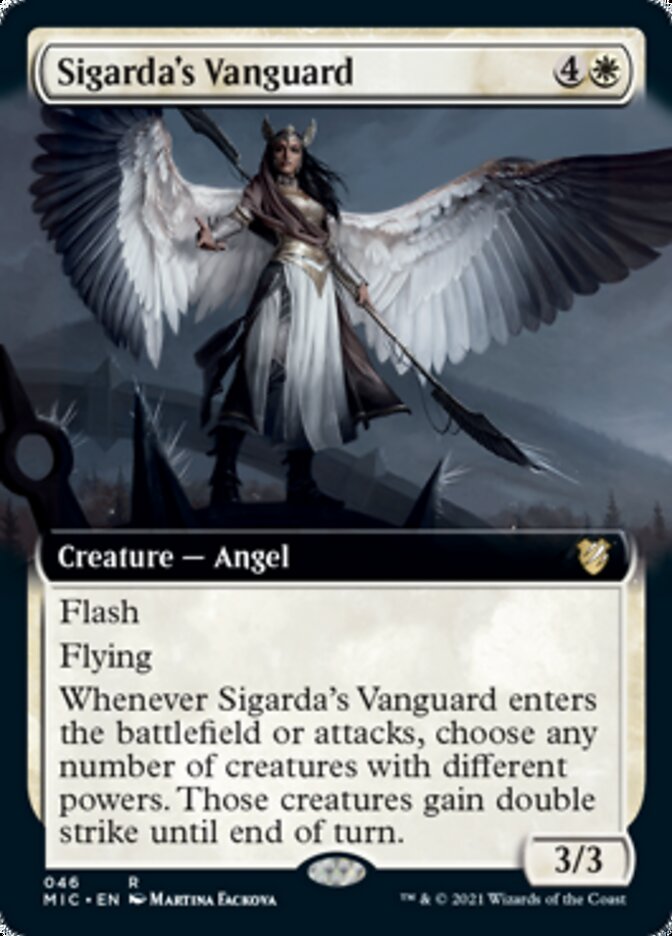 Sigarda's Vanguard (Extended Art) [Innistrad: Midnight Hunt Commander] | Anubis Games and Hobby