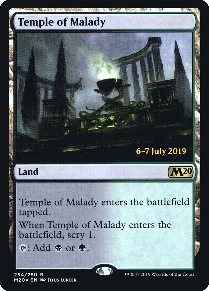 Temple of Malady [Core Set 2020 Prerelease Promos] | Anubis Games and Hobby