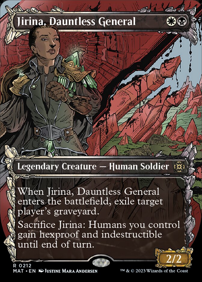 Jirina, Dauntless General (Showcase Halo Foil) [March of the Machine: The Aftermath] | Anubis Games and Hobby