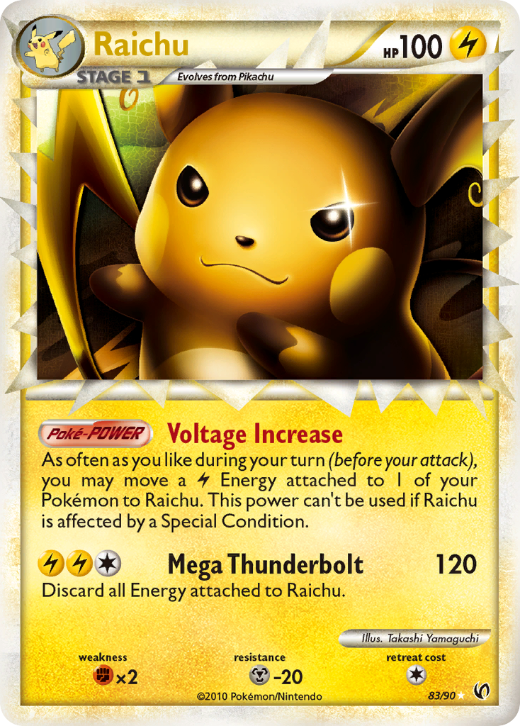 Raichu (83/90) [HeartGold & SoulSilver: Undaunted] | Anubis Games and Hobby