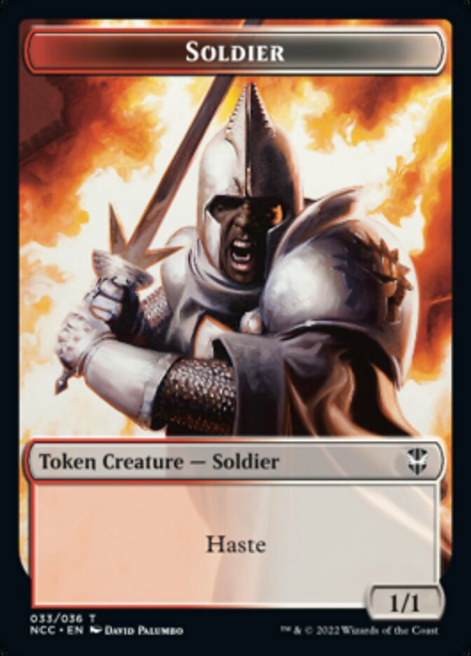 Soldier (33) // Devil Double-Sided Token [Streets of New Capenna Commander Tokens] | Anubis Games and Hobby