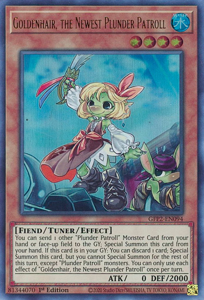 Goldenhair, the Newest Plunder Patroll [GFP2-EN094] Ultra Rare | Anubis Games and Hobby