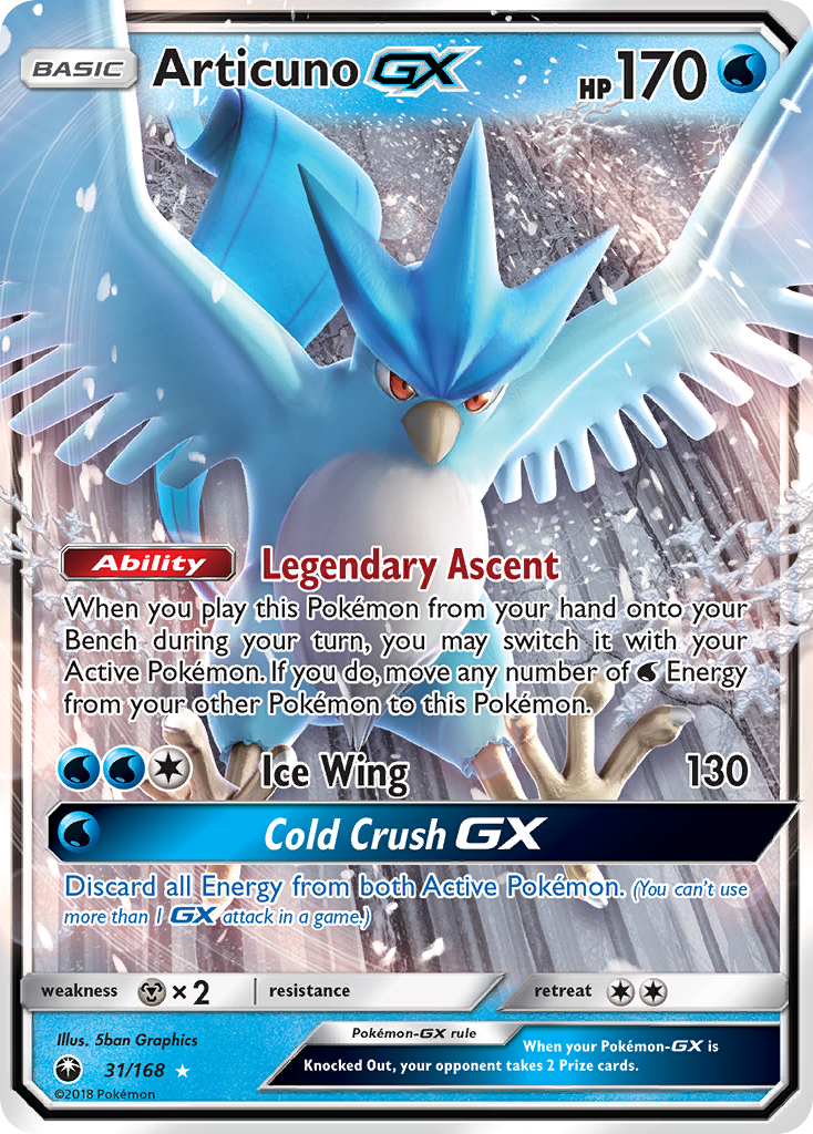 Articuno GX (31/168) [Sun & Moon: Celestial Storm] | Anubis Games and Hobby