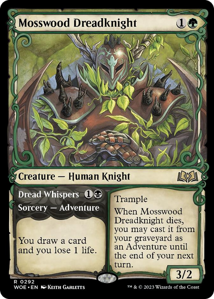 Mosswood Dreadknight // Dread Whispers (Showcase) [Wilds of Eldraine] | Anubis Games and Hobby