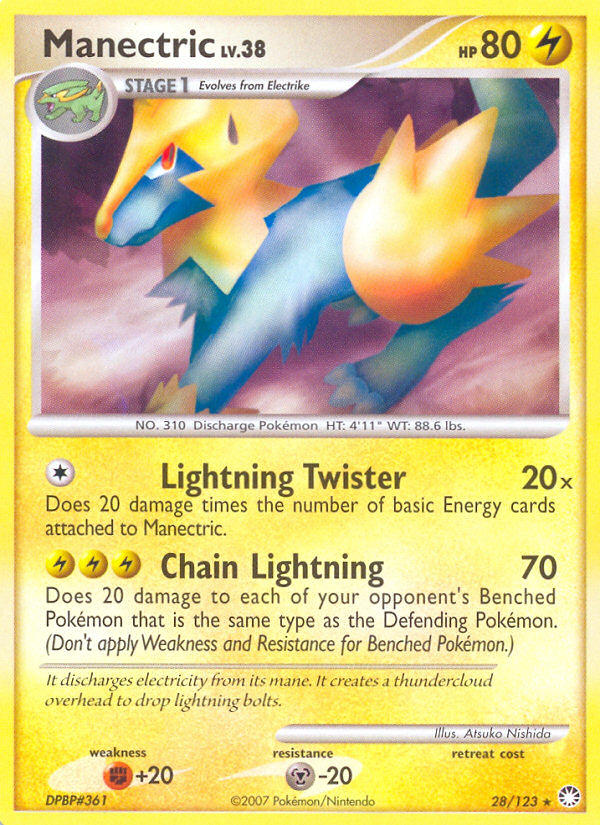 Manectric (28/123) [Diamond & Pearl: Mysterious Treasures] | Anubis Games and Hobby