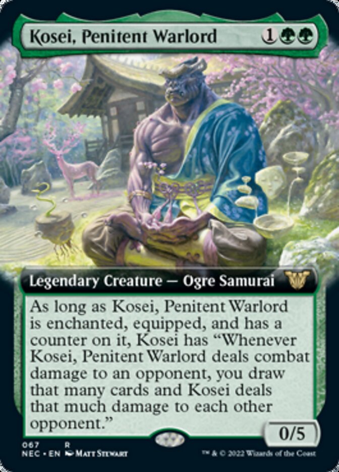 Kosei, Penitent Warlord (Extended Art) [Kamigawa: Neon Dynasty Commander] | Anubis Games and Hobby