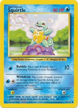 Squirtle (63/102) [Base Set Unlimited] | Anubis Games and Hobby