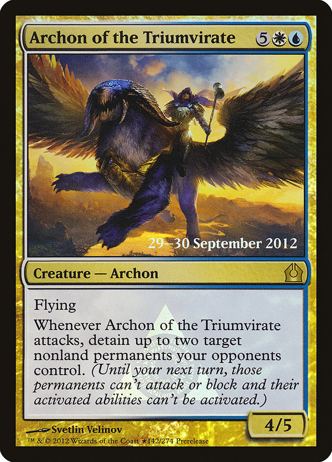 Archon of the Triumvirate [Return to Ravnica Prerelease Promos] | Anubis Games and Hobby